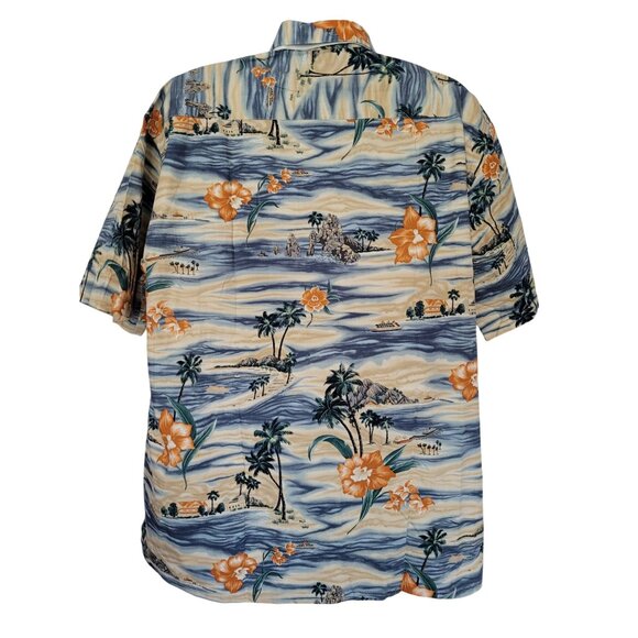 Vintage Pierre Cardin Hawaiian Shirt XLT Tall 100% Cotton Korea Tropical Camp Sh - Picture 8 of 10